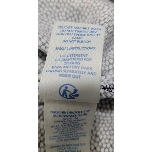 Boden Womens Blue White Polka Dots Half Button Up Dress Long‎ Sleeve Size 6R - Picture 9 of 11